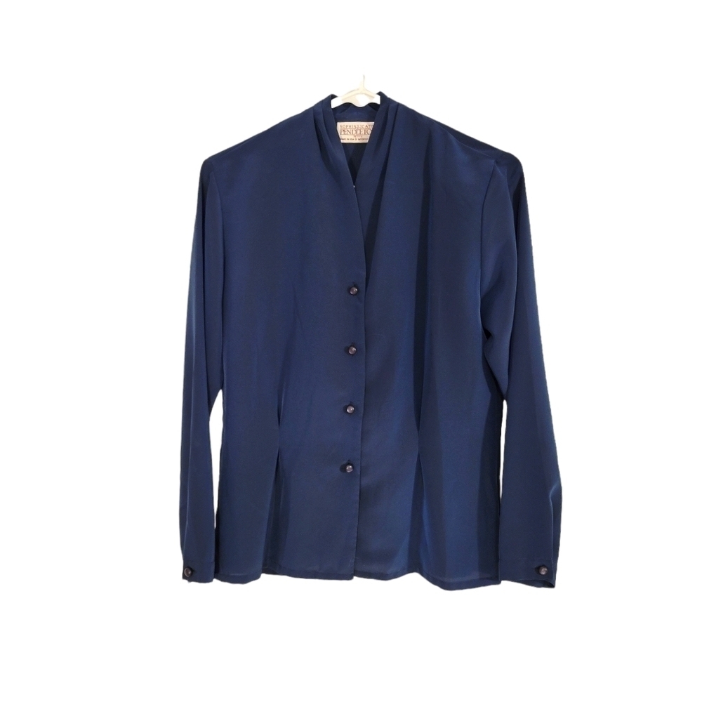 Pendleton Navy Blue Button Down Lightweight Blazer - image 1